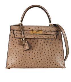 Kelly 28 In Ostrich Mousse, [D] (2000),  L/S/K/CL/DB/B, 2*